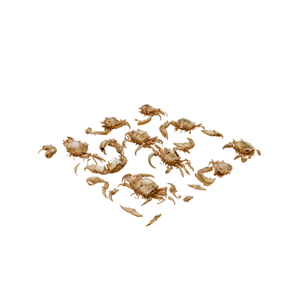 Gold Soft Articulated Crab