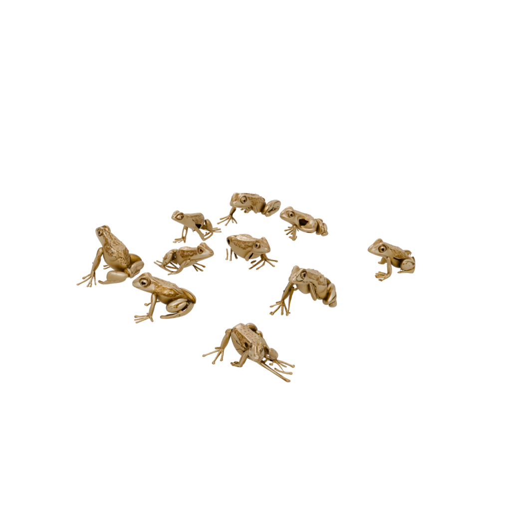 Gold Soft Articulated Frog