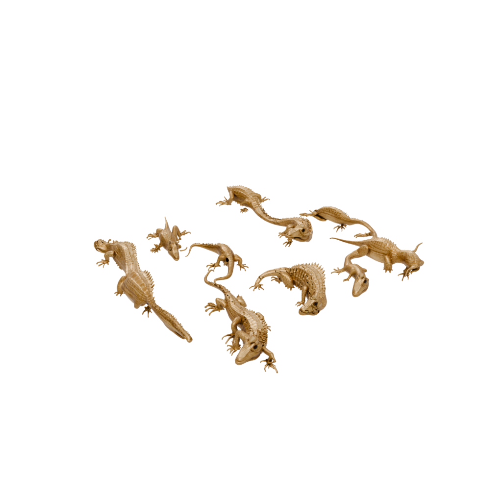 Gold Soft Articulated Lizard