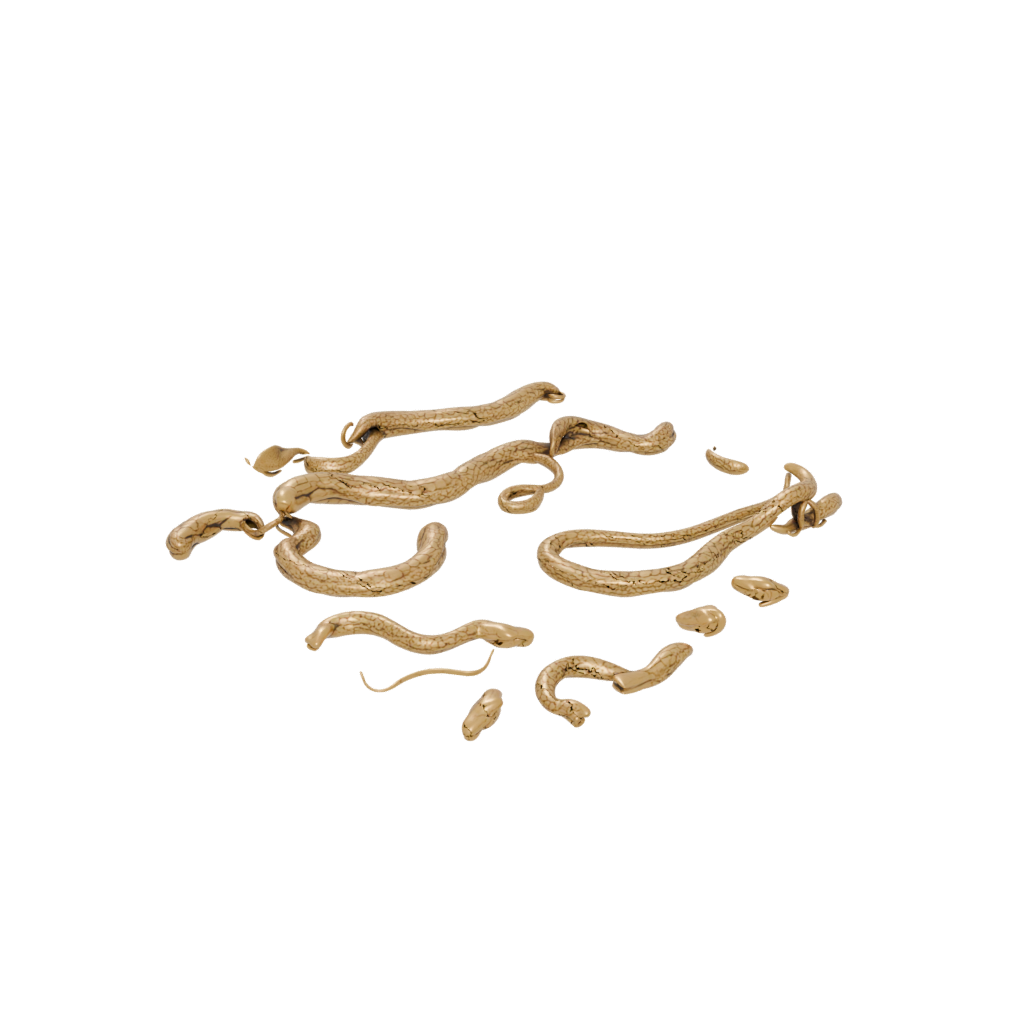 Gold Soft Articulated Snake Long
