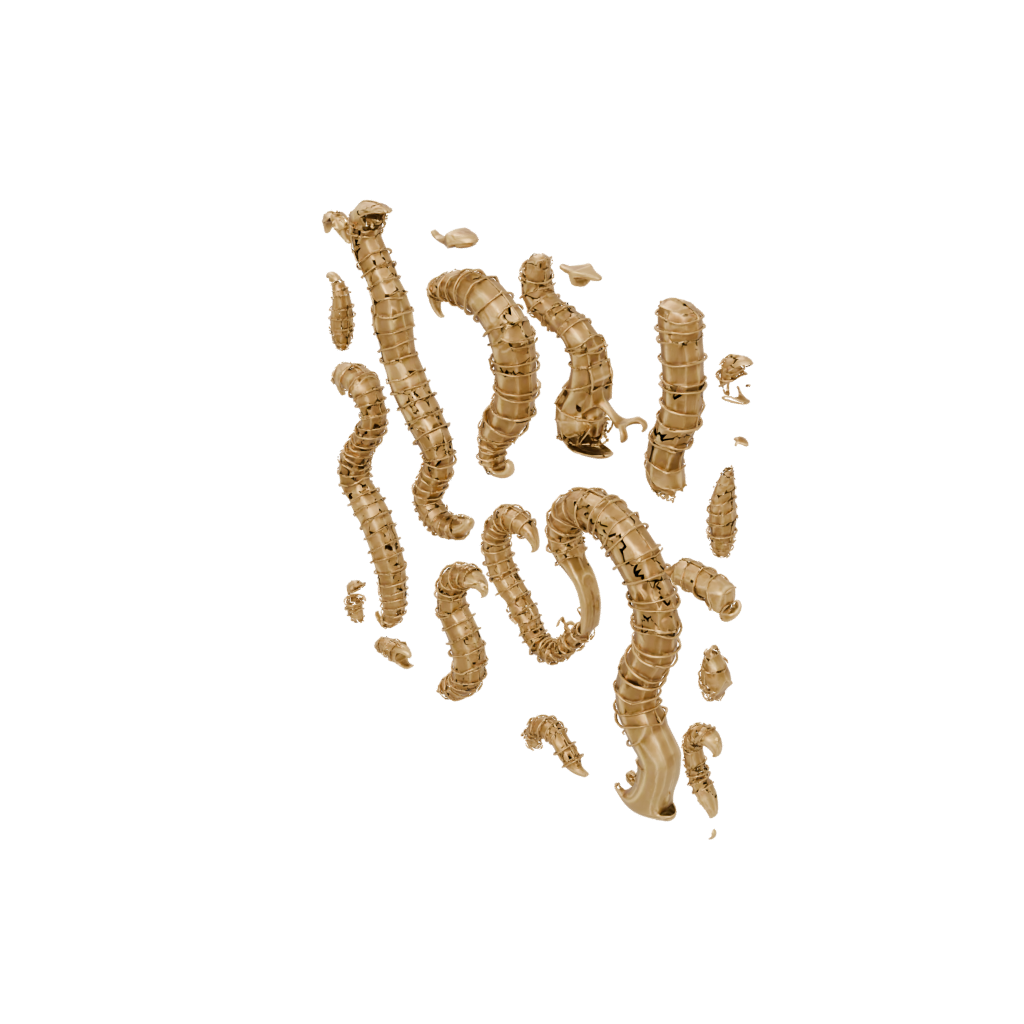 Gold Soft Articulated Worm