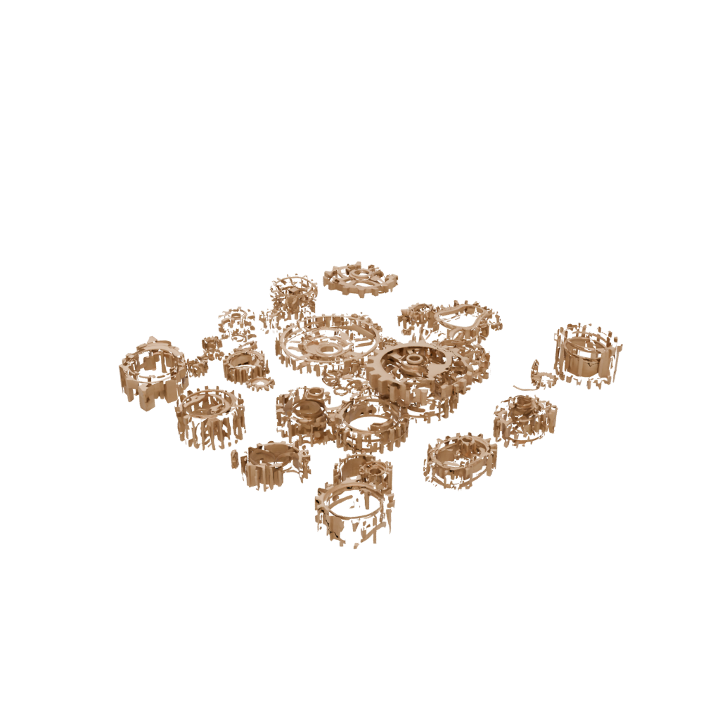 Gold Soft Gear-Train Fidget