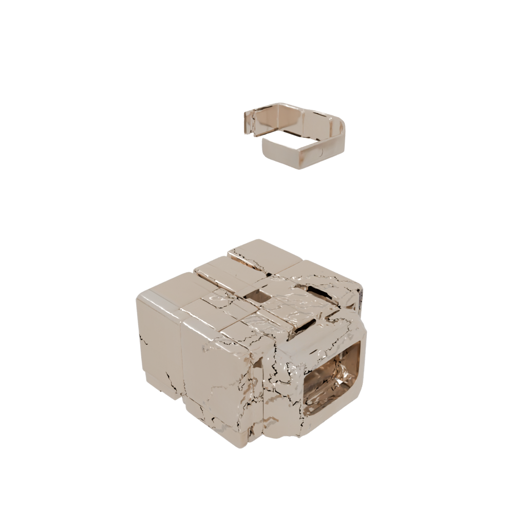 Gold Soft Infinity Flip Cube