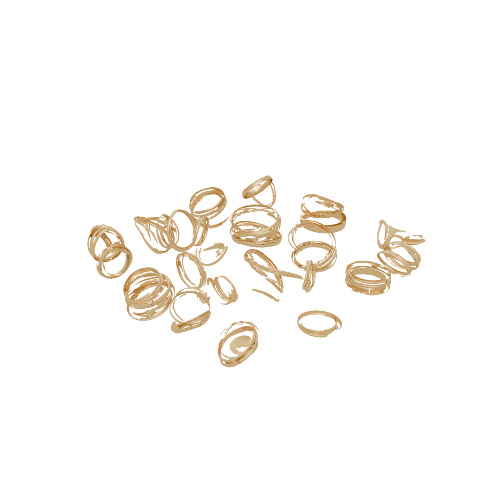 Gold Soft Nested Rotating Rings