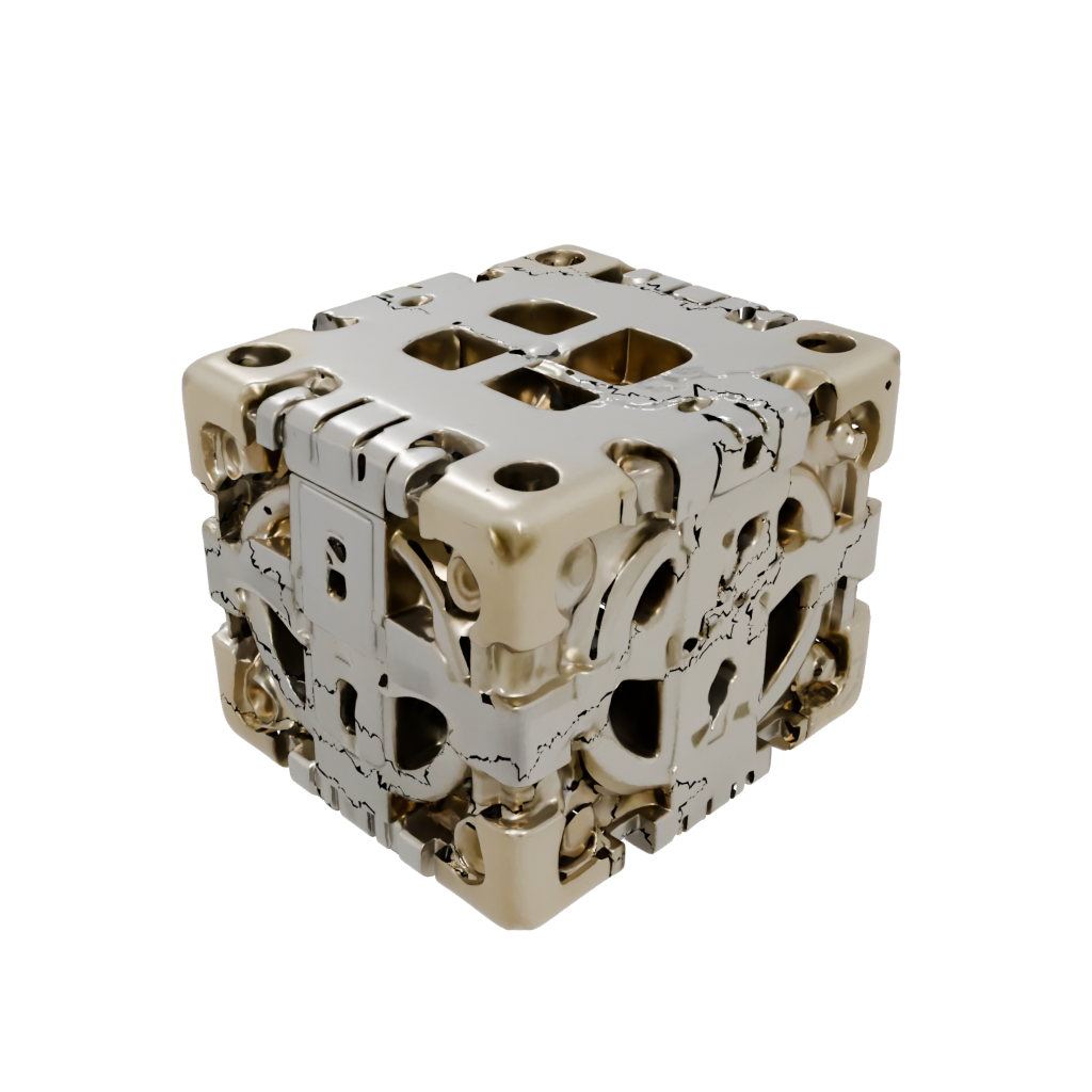 Gold Soft Pocket Gear Cube