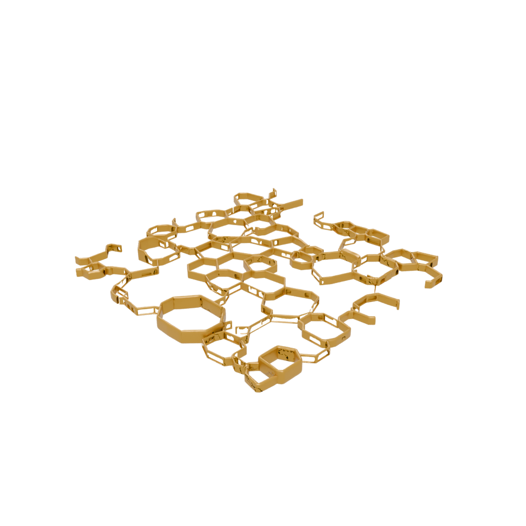 Gold Soft Snap-Pop Hexagon