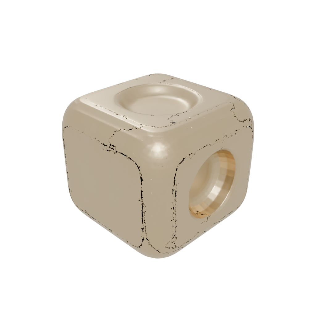 Gold Soft Squeeze Stress Cube