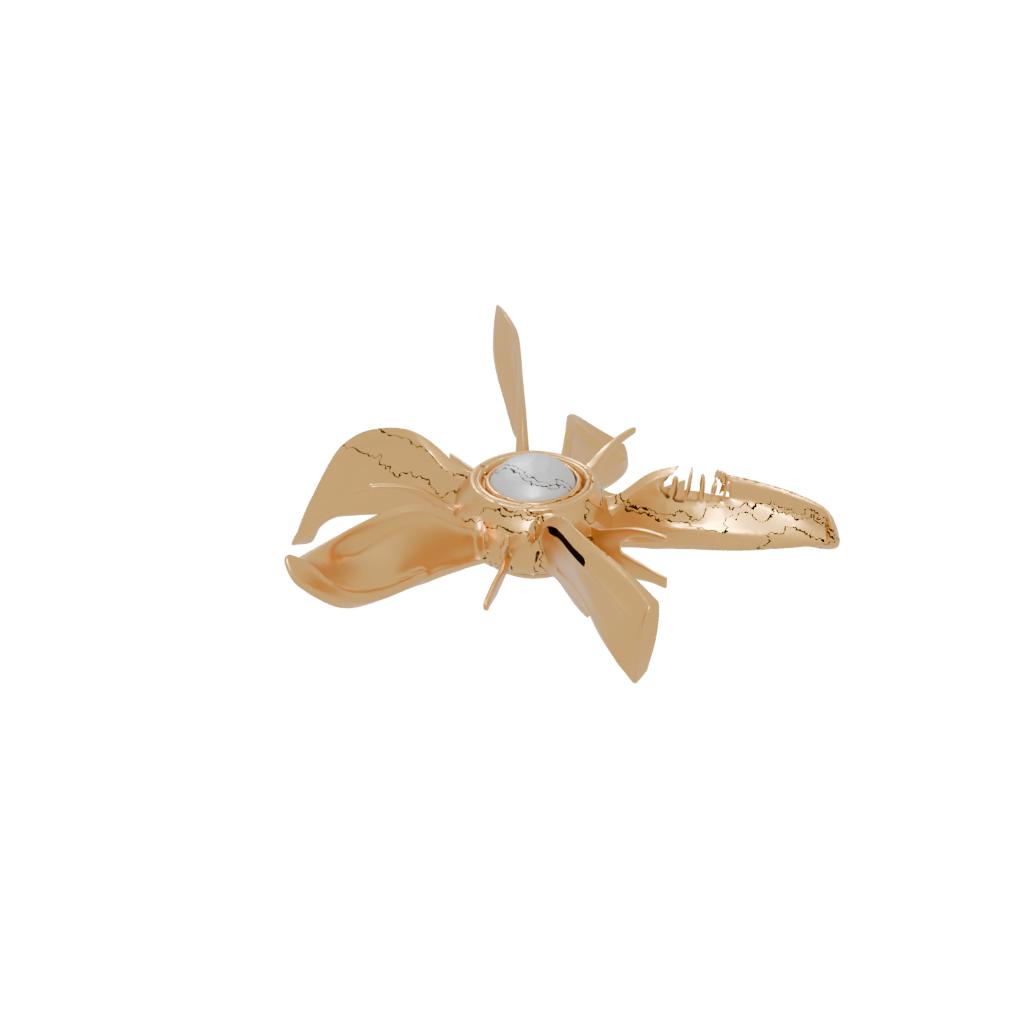Gold Soft Three-Prong Spinner