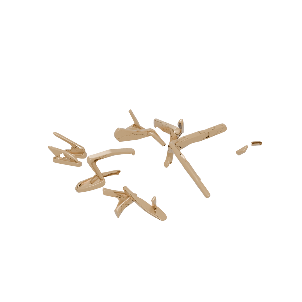 Gold Soft Tri-Bar Flip Toy