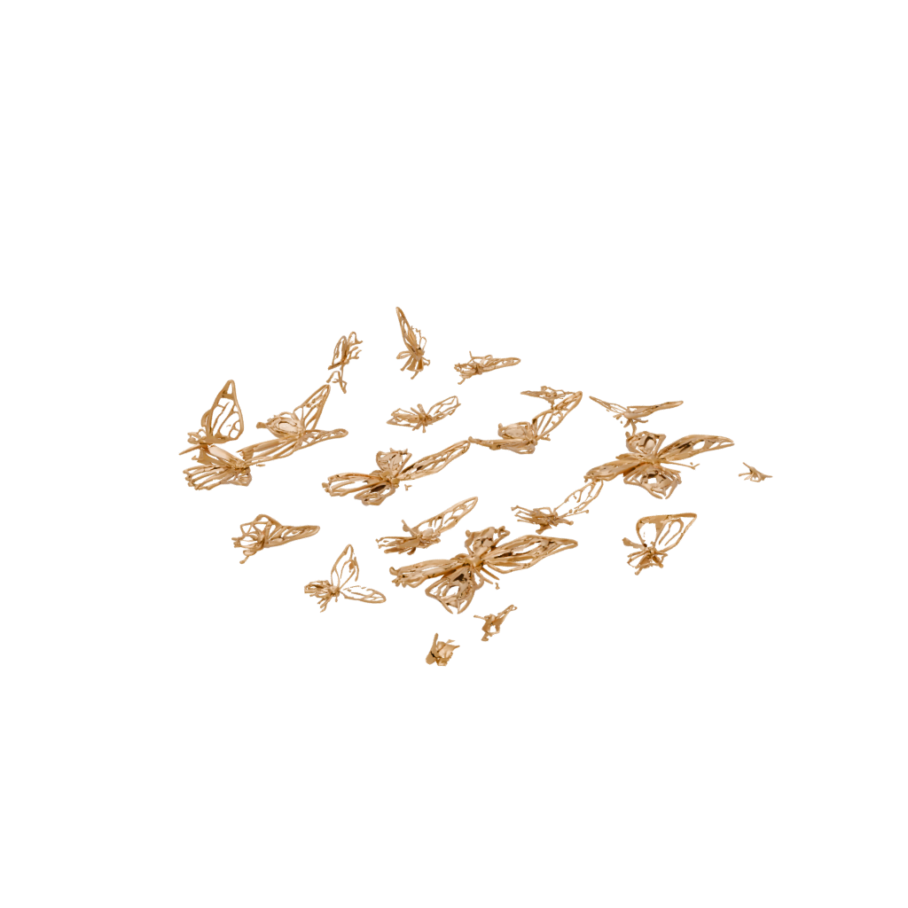 Gold Articulated Butterfly