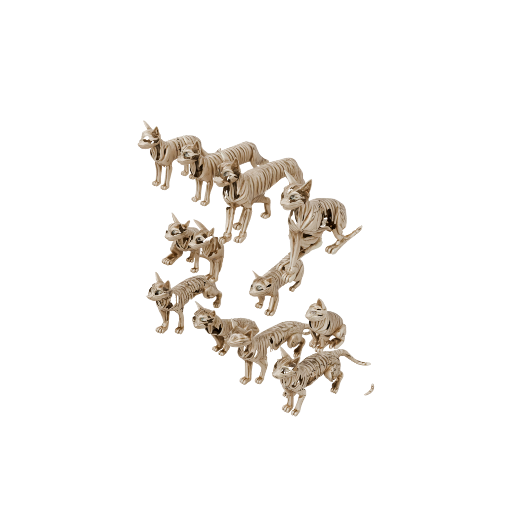 Gold Articulated Cat
