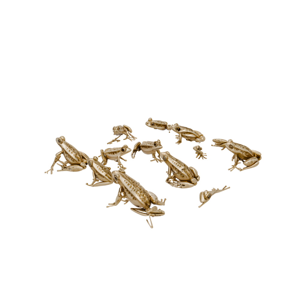 Gold Articulated Frog