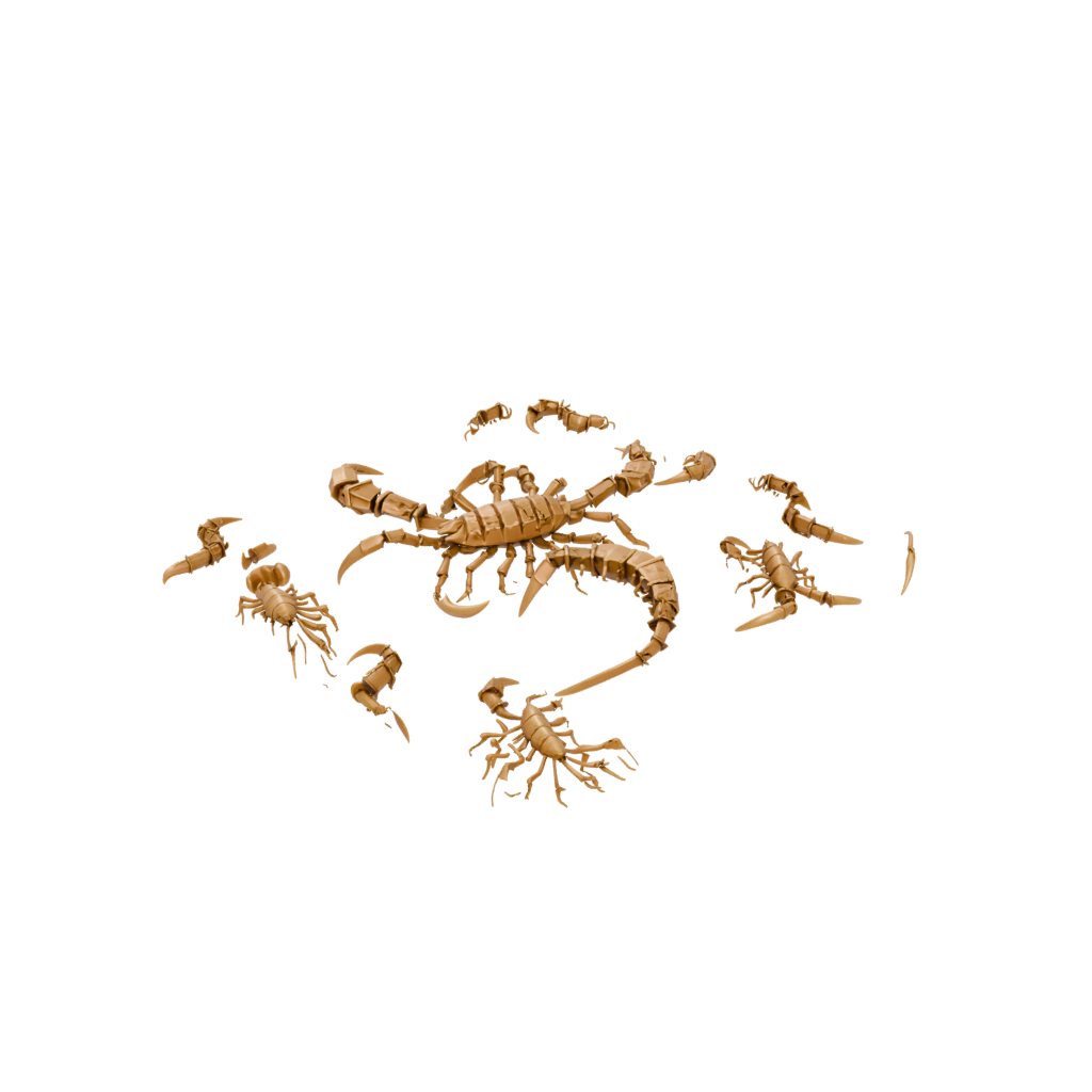 Gold Articulated Scorpion