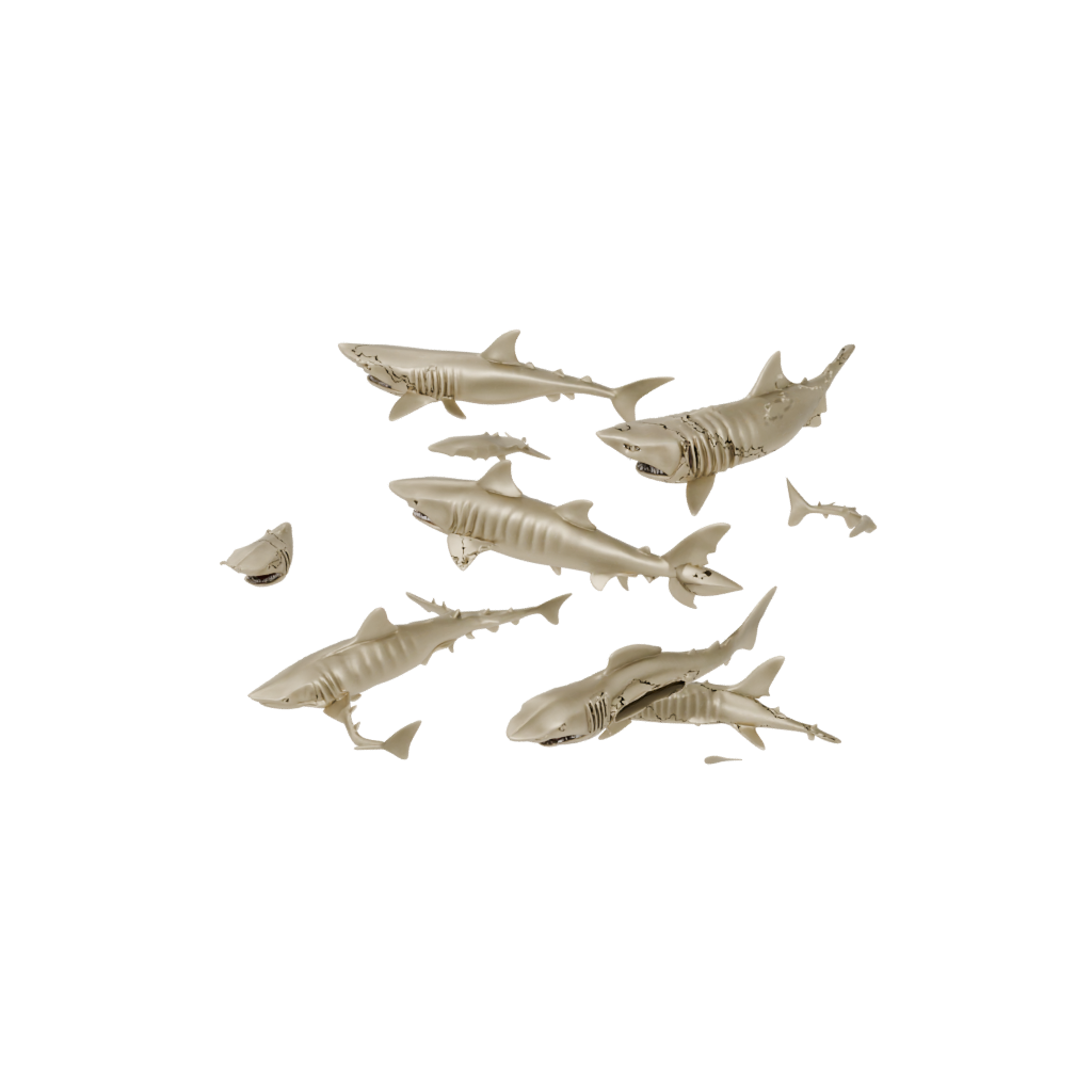 Gold Articulated Shark