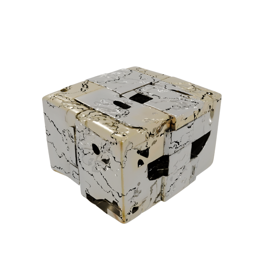 Gold Magnet-Free Click Cube