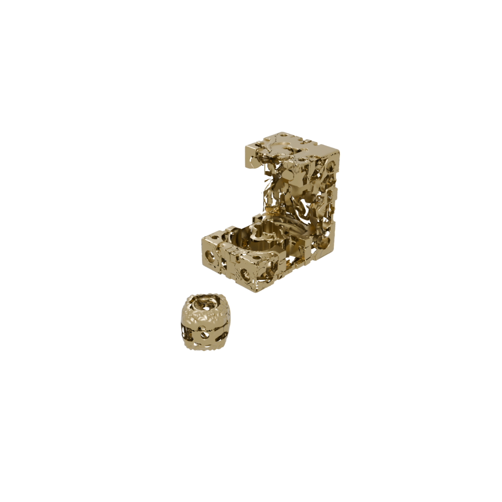 Gold Pocket Gear Cube