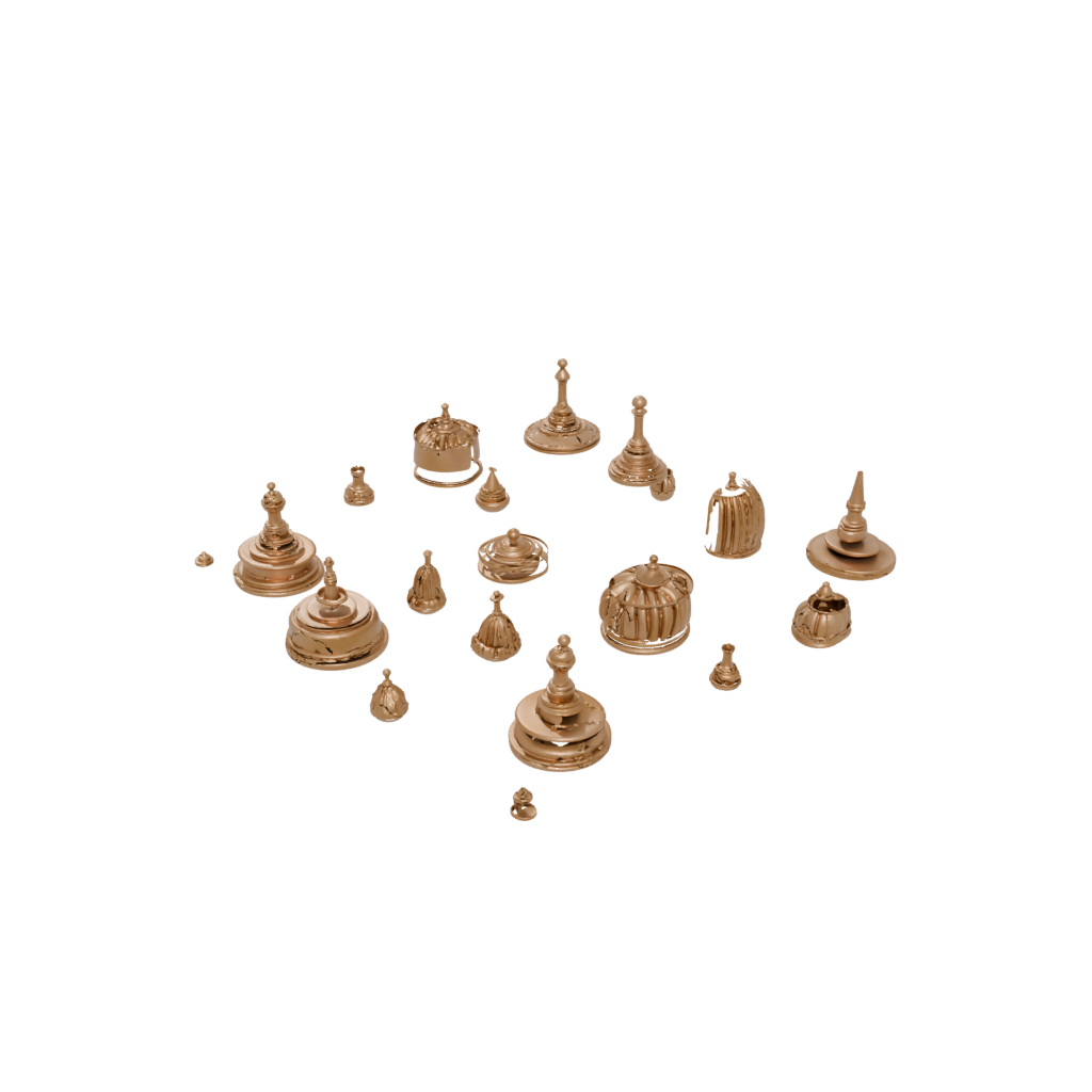 Gold Spinning Top Set