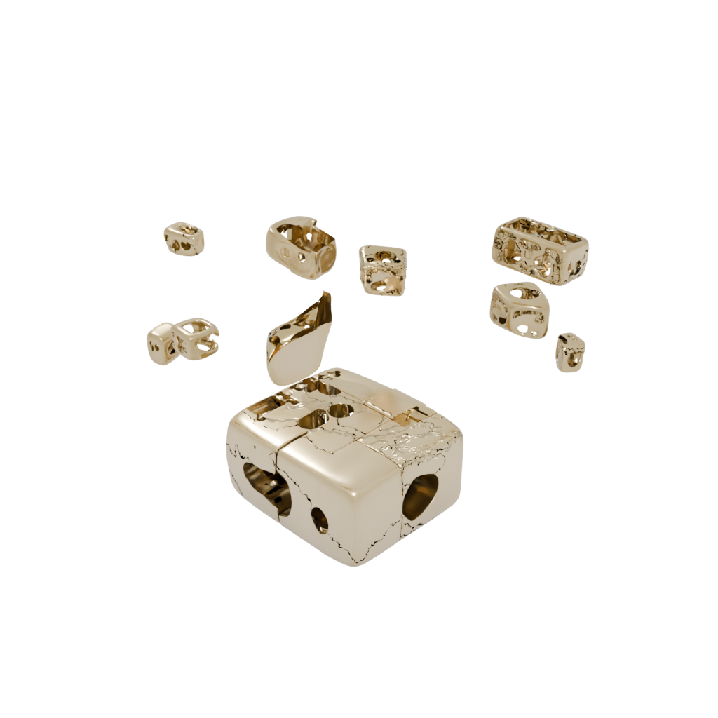 Gold Squeeze Stress Cube