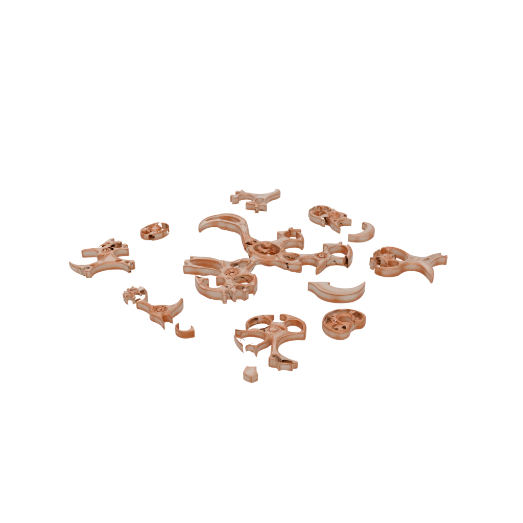 Gold Three-Prong Spinner