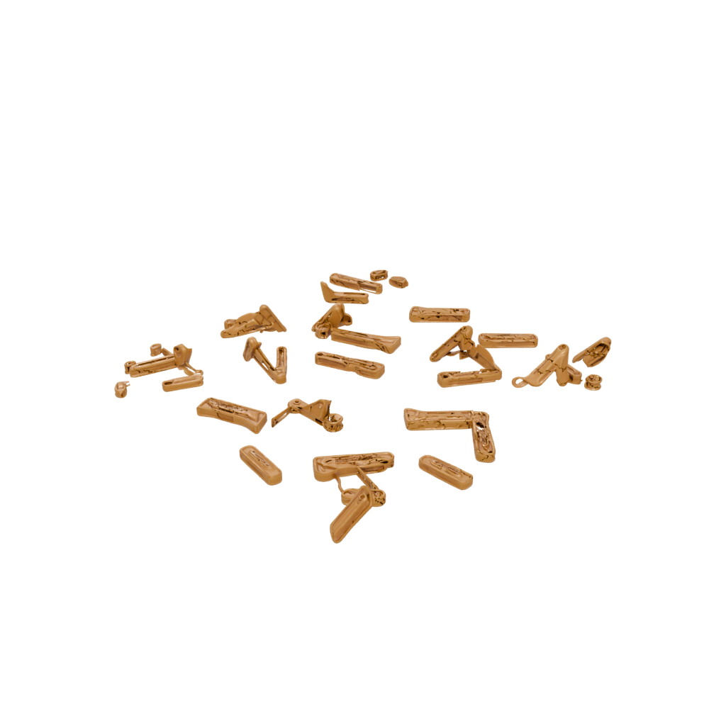 Gold Tri-Bar Flip Toy