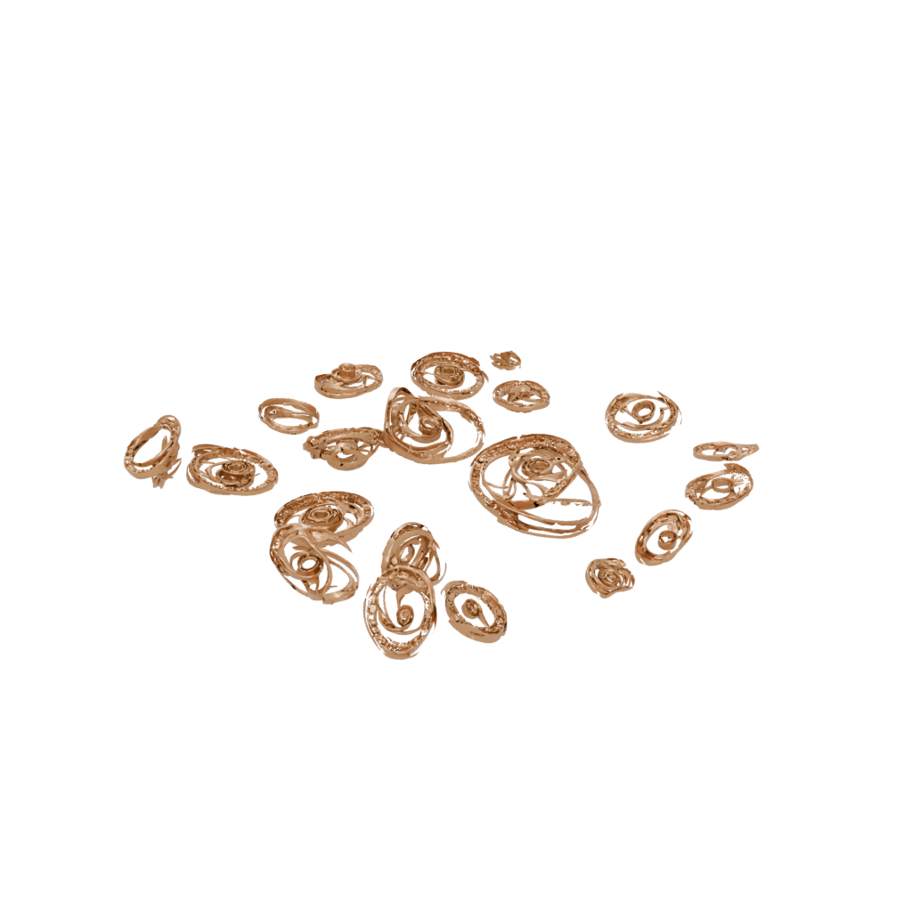 Gold Textured Articulated Gyroscope Spinner