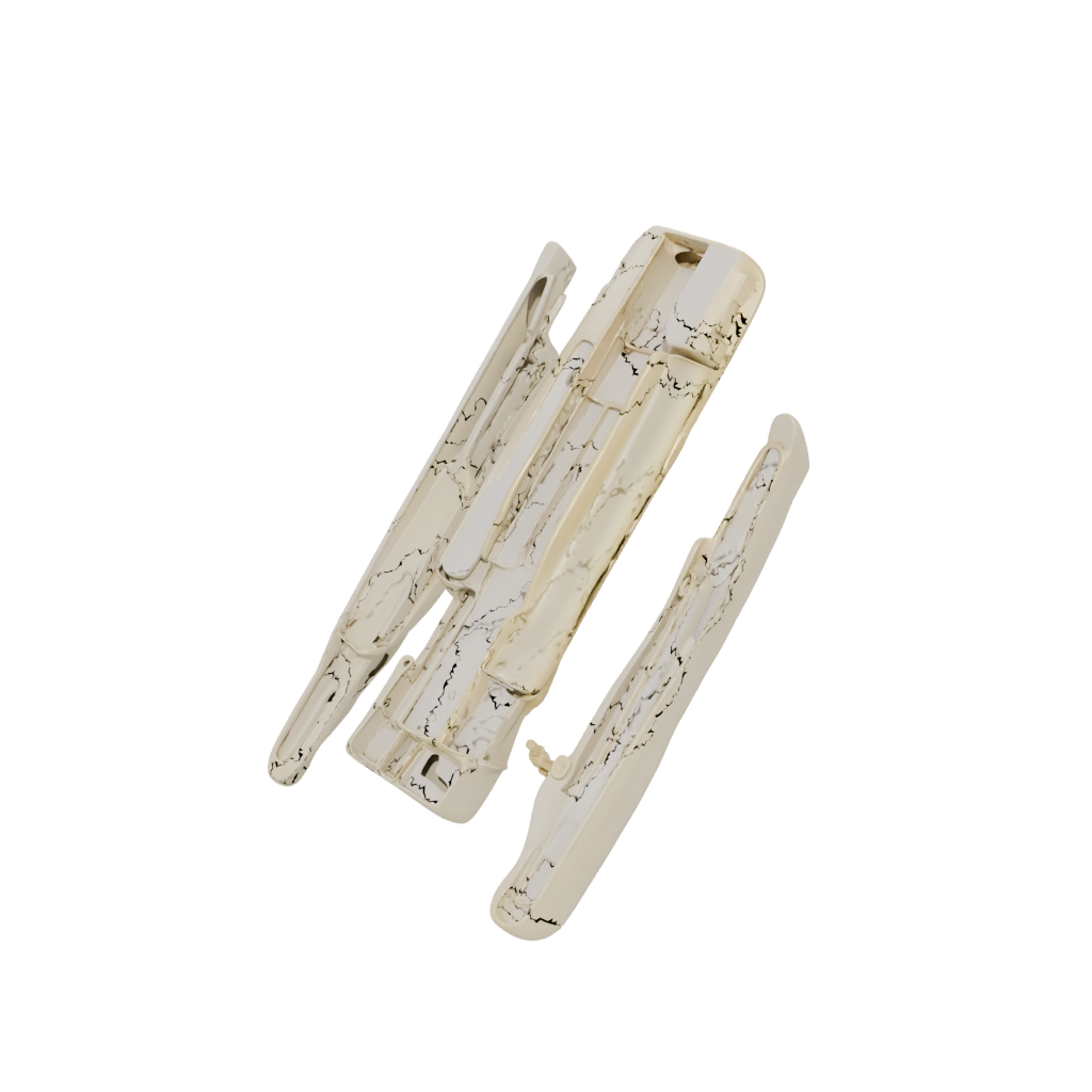 Gold Textured Flip-Flop Hinge Strip