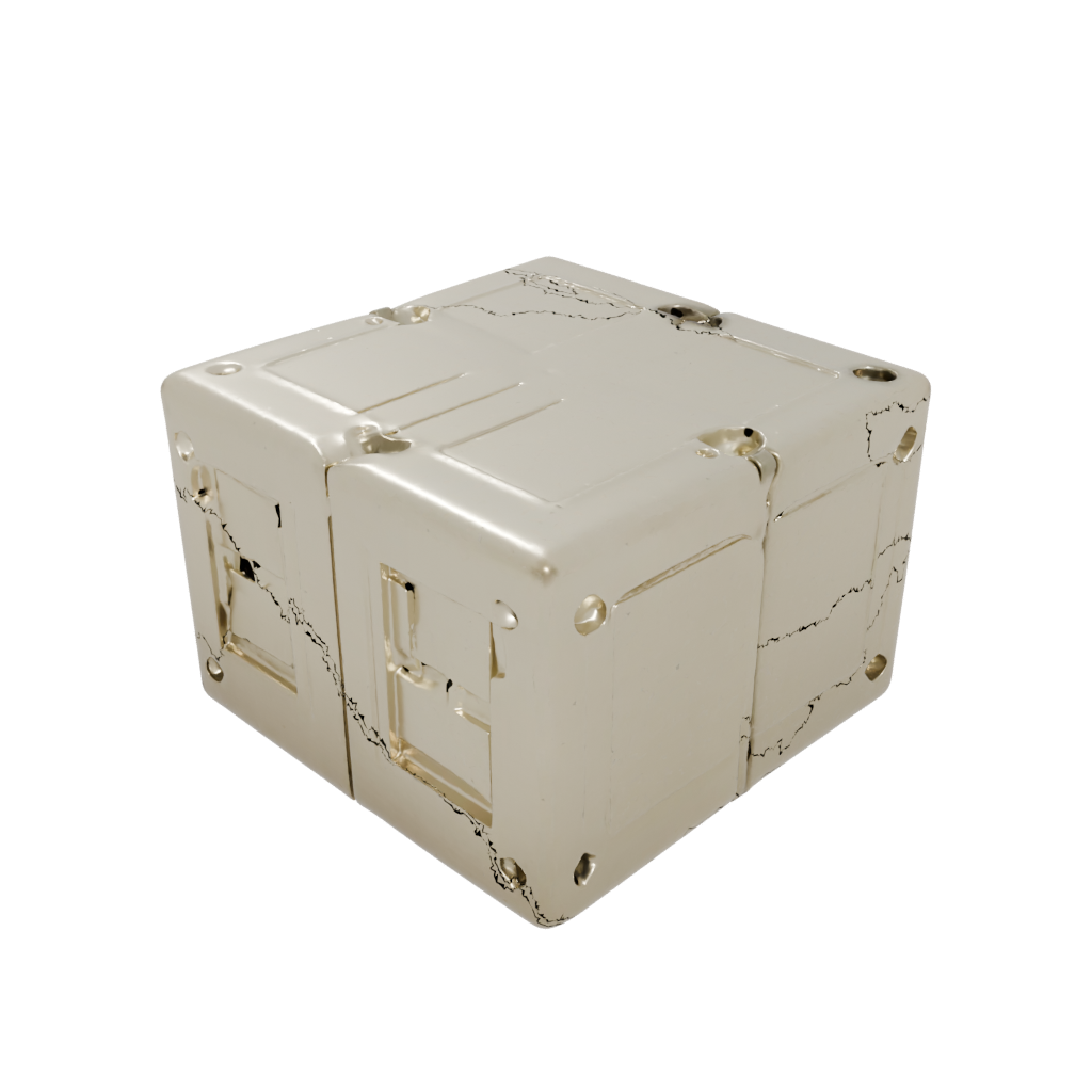 Gold Textured Magnet-Free Click Cube