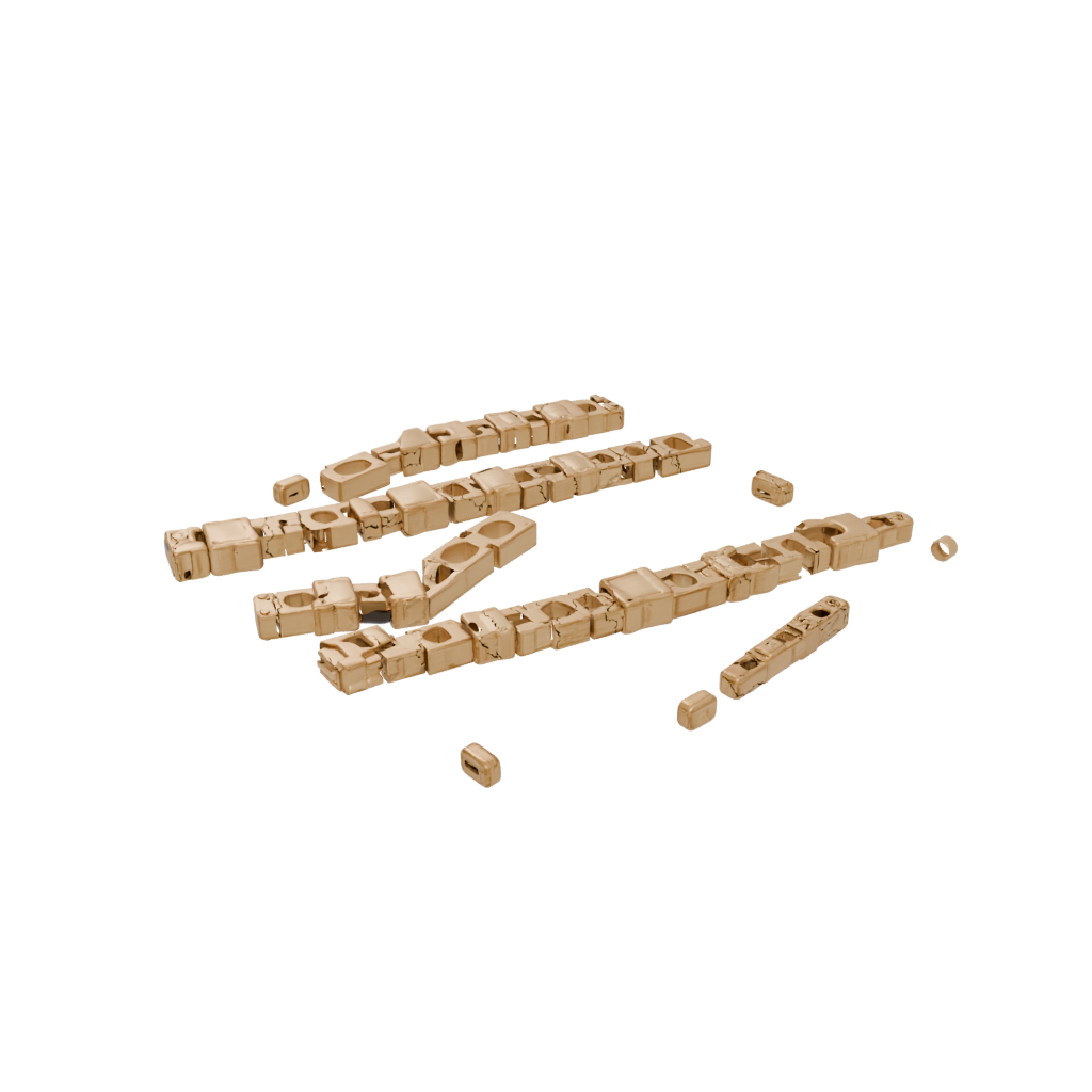 Gold Textured Pivot Domino Chain