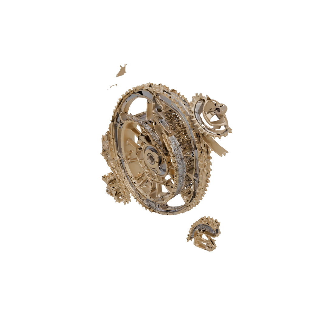 Gold Textured Ratchet Click Wheel