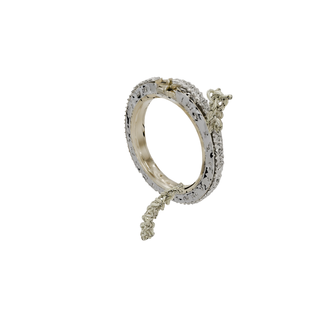 Gold Textured Sensory Chain Ring
