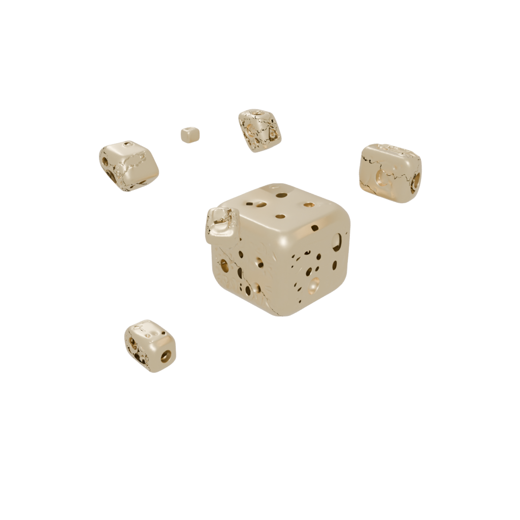 Gold Textured Squeeze Stress Cube