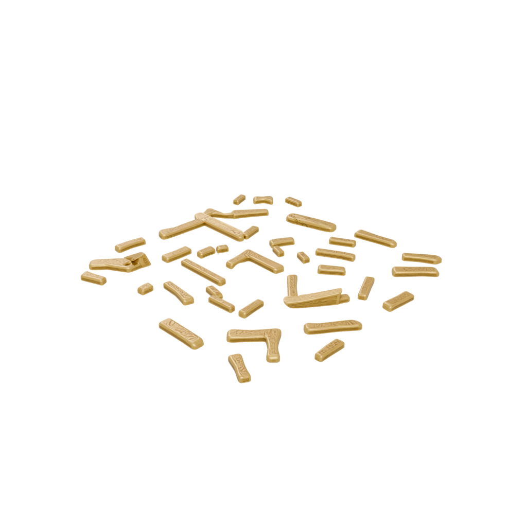 Gold Textured Tri-Bar Flip Toy