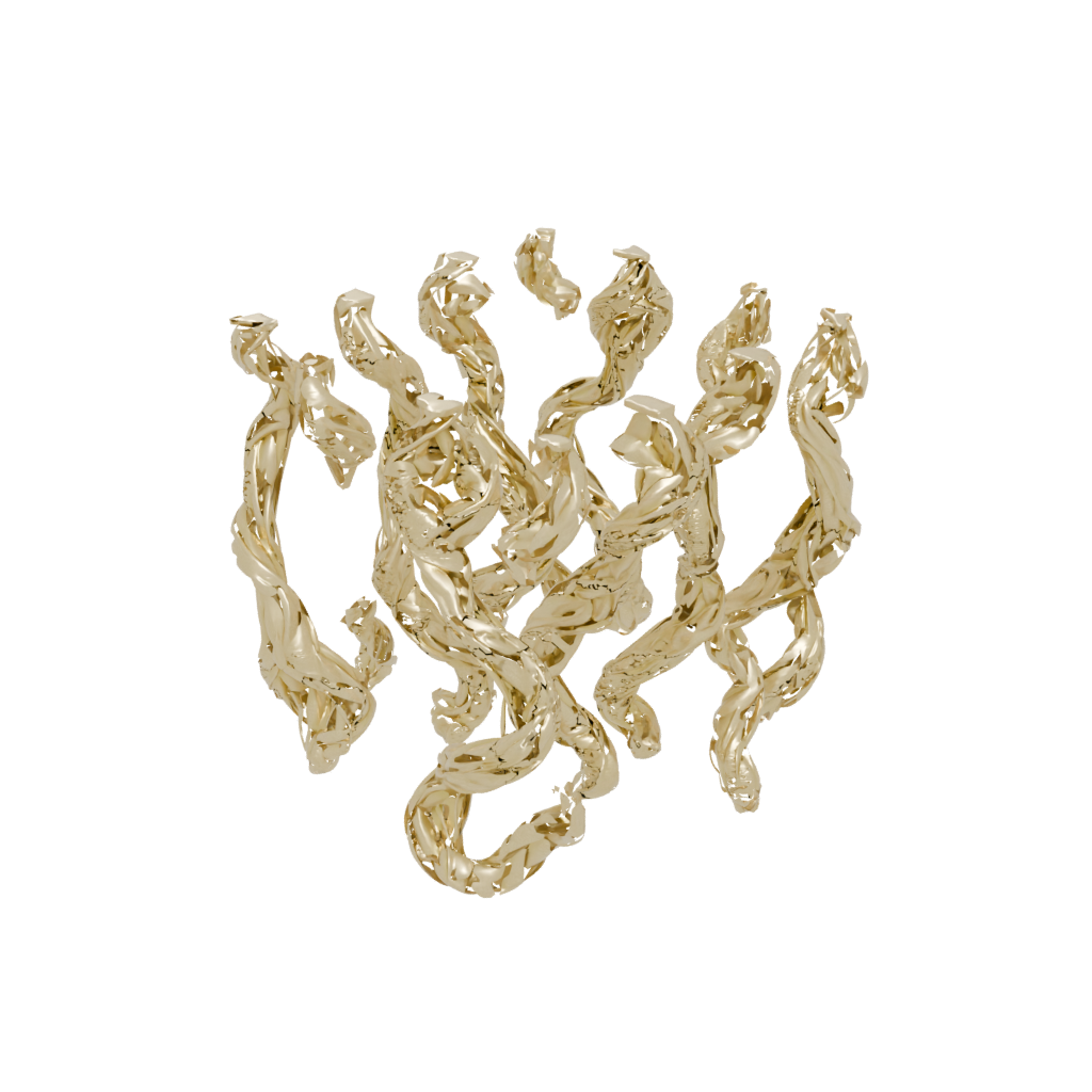 Gold Textured Twisty Helix Toy