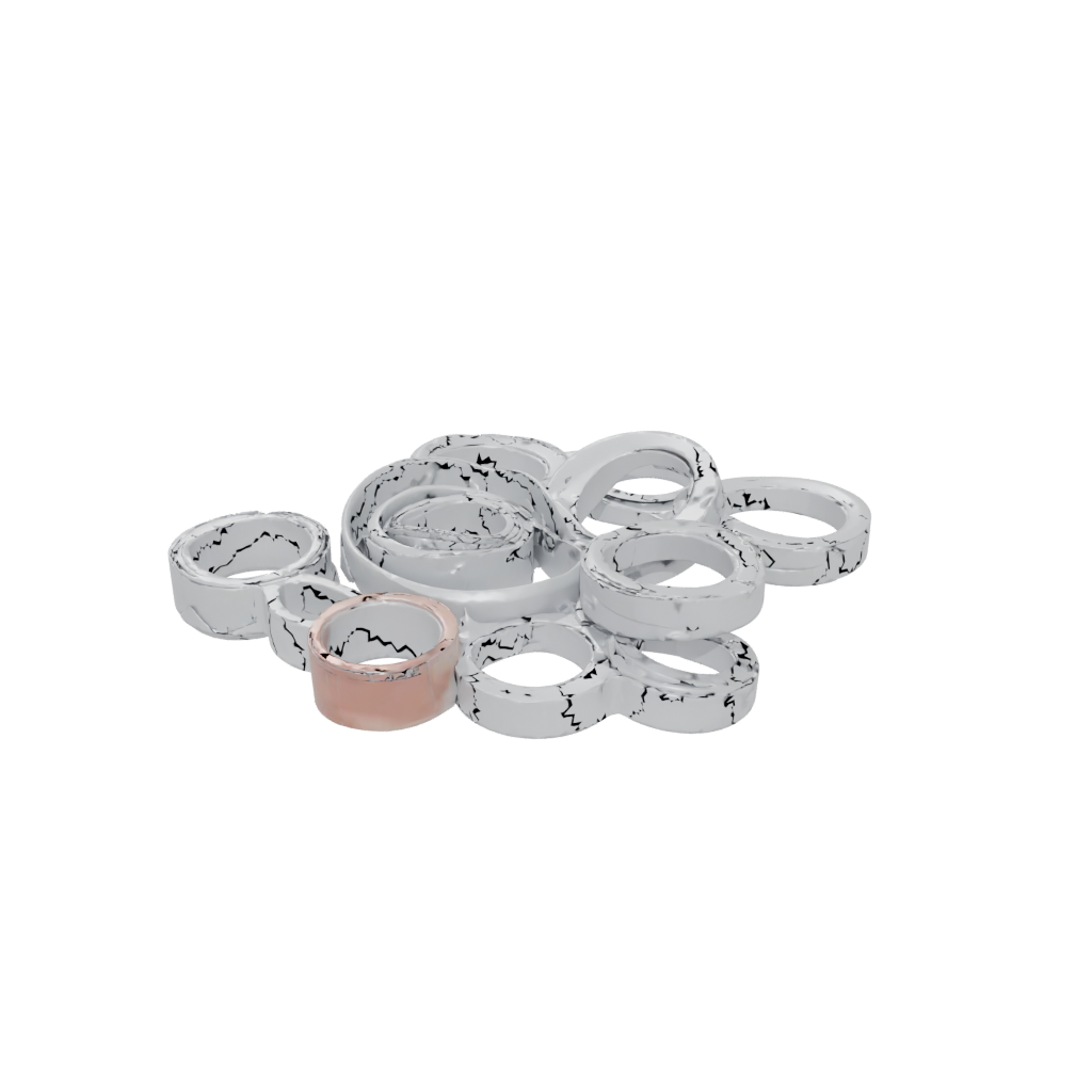Holiday Big Nested Rotating Rings — fidgets 3D print model, STL
