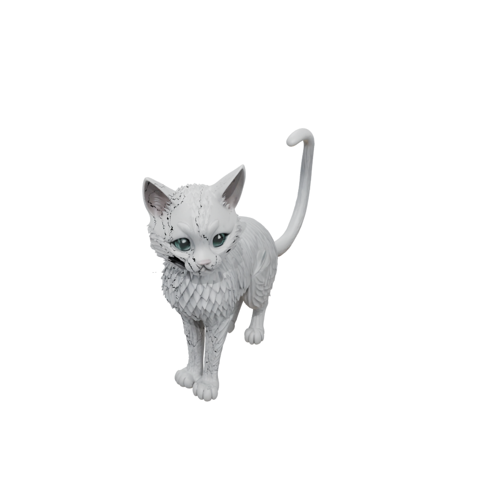 Holiday Textured Articulated Cat