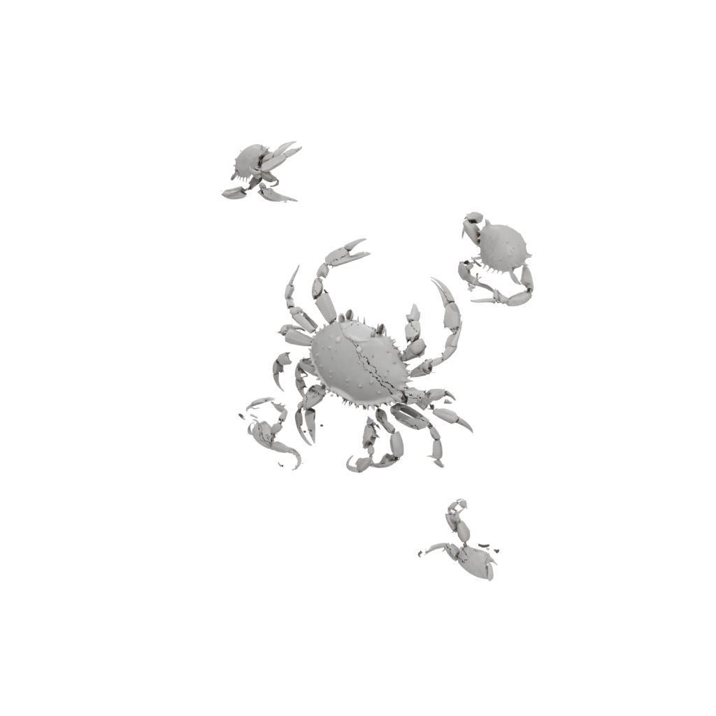 Holiday Textured Articulated Crab