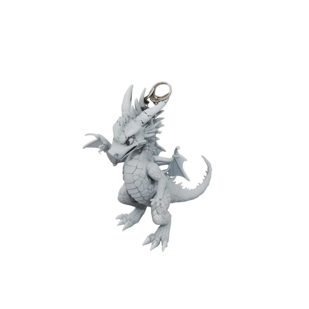 Holiday Textured Articulated Keychain Dragonling