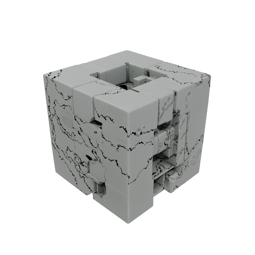Holiday Textured Folding Hinge Cube