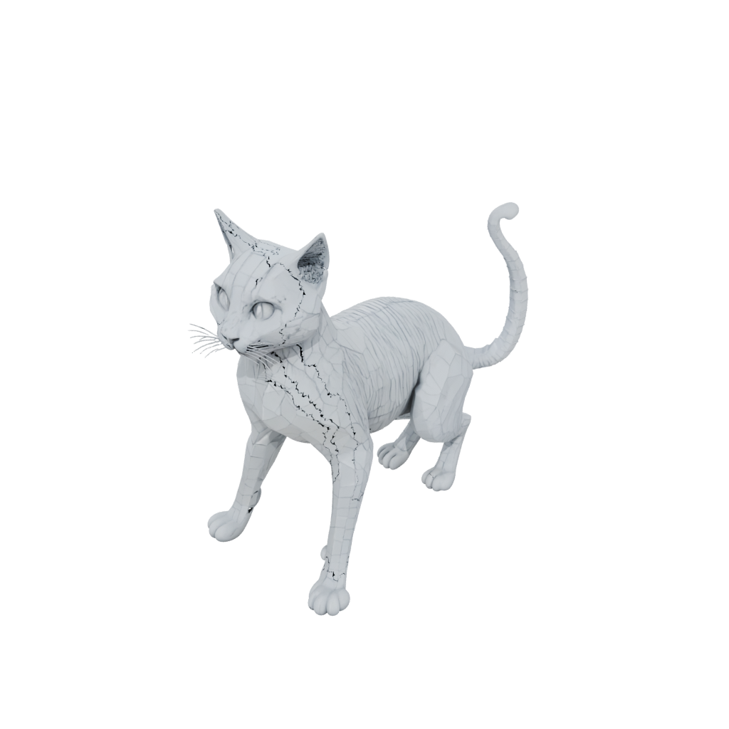 Jumbo Textured Articulated Cat