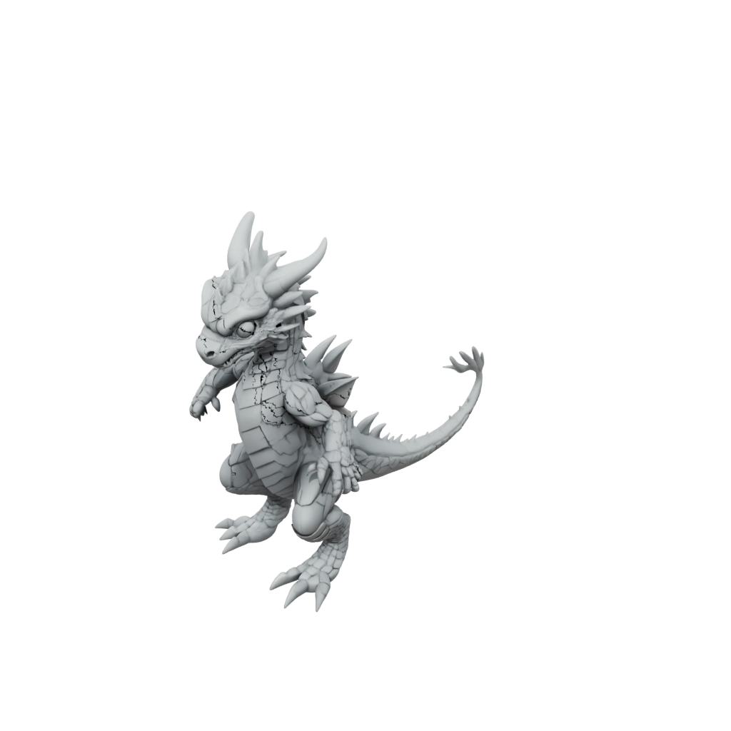 Jumbo Textured Articulated Keychain Dragonling