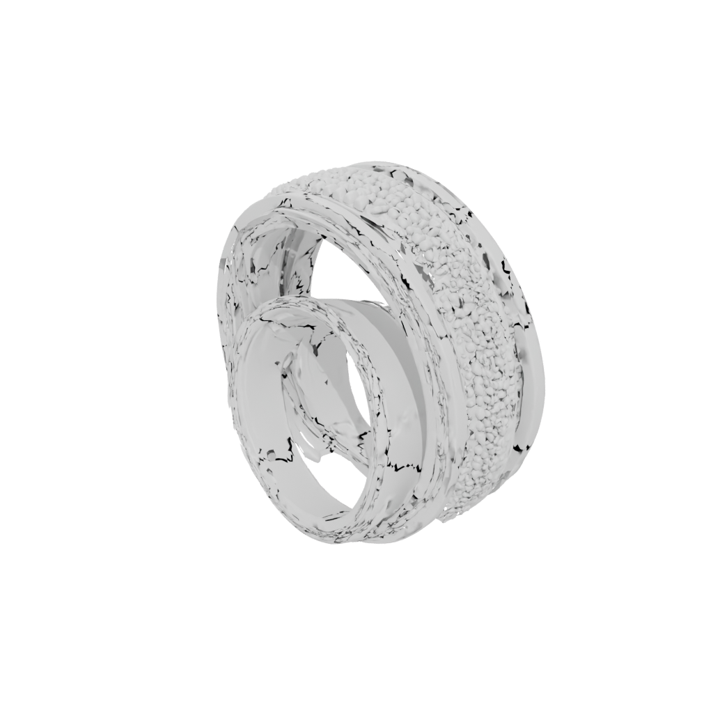 Jumbo Textured Nested Rotating Rings