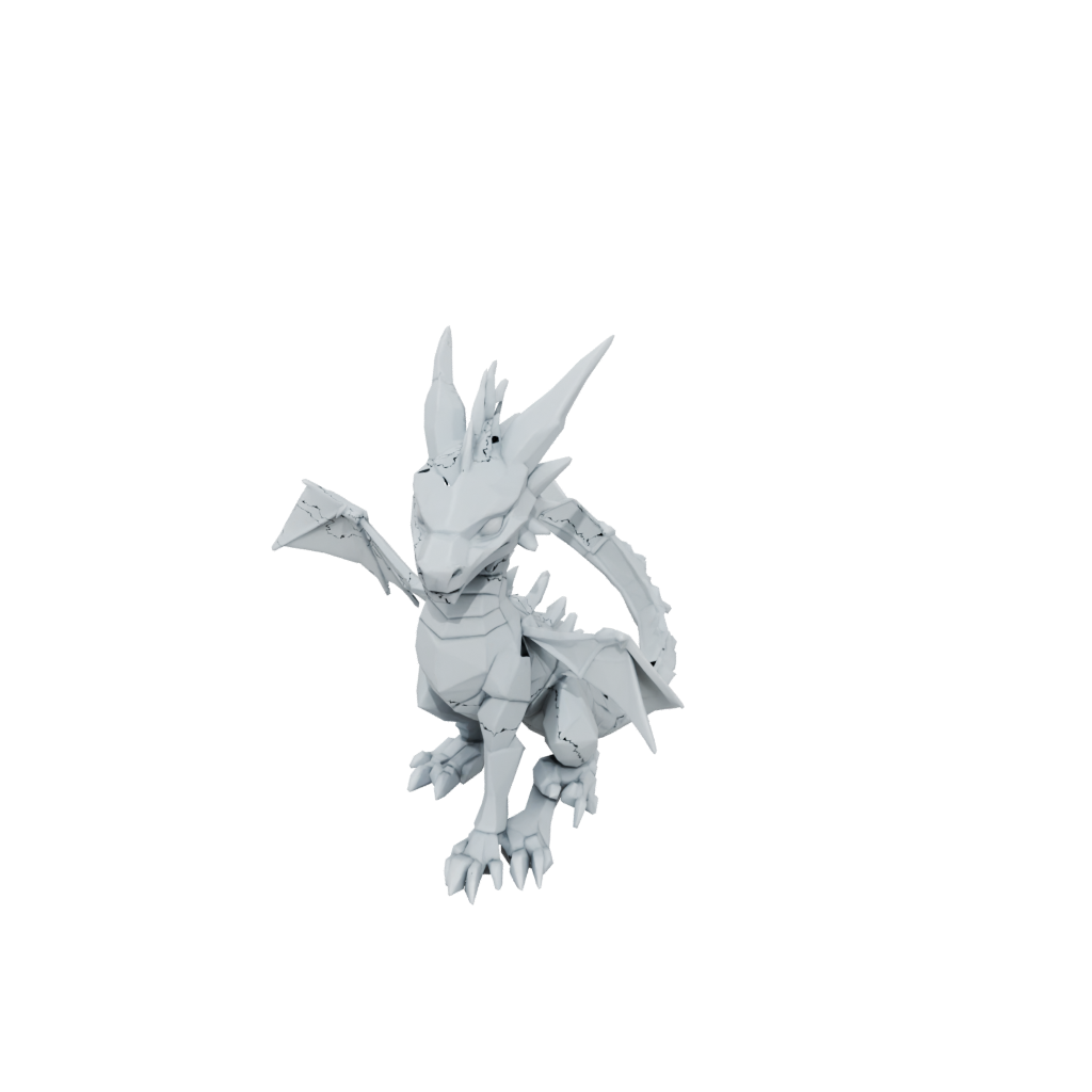Low-Poly Pocket Articulated Keychain Dragonling