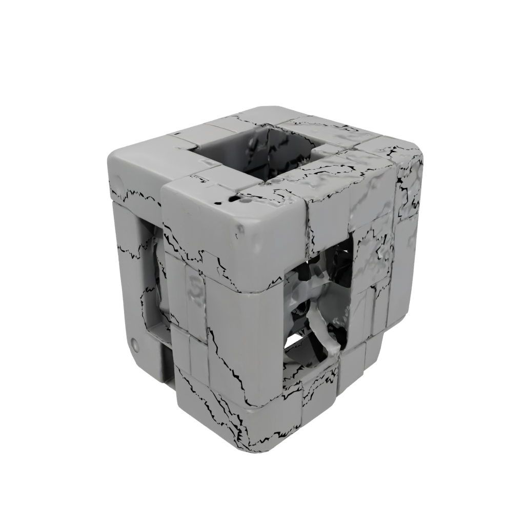 Low-Poly Pocket Folding Hinge Cube