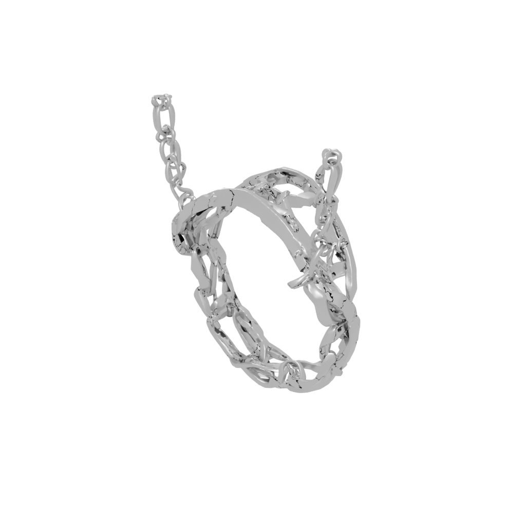 Low-Poly Pocket Interlocking Ring Chain