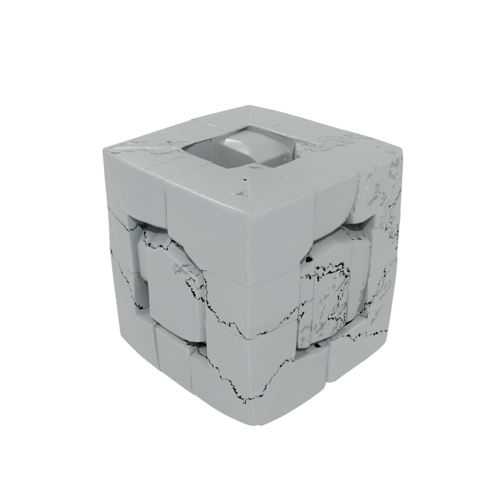 Low-Poly Pocket Magnet-Free Click Cube