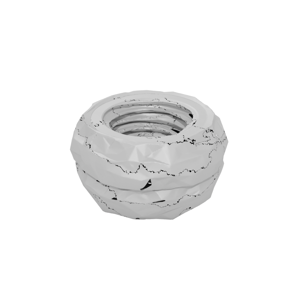 Low-Poly Pocket Nested Rotating Rings
