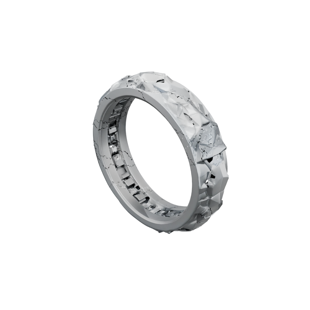 Low-Poly Pocket Sensory Chain Ring