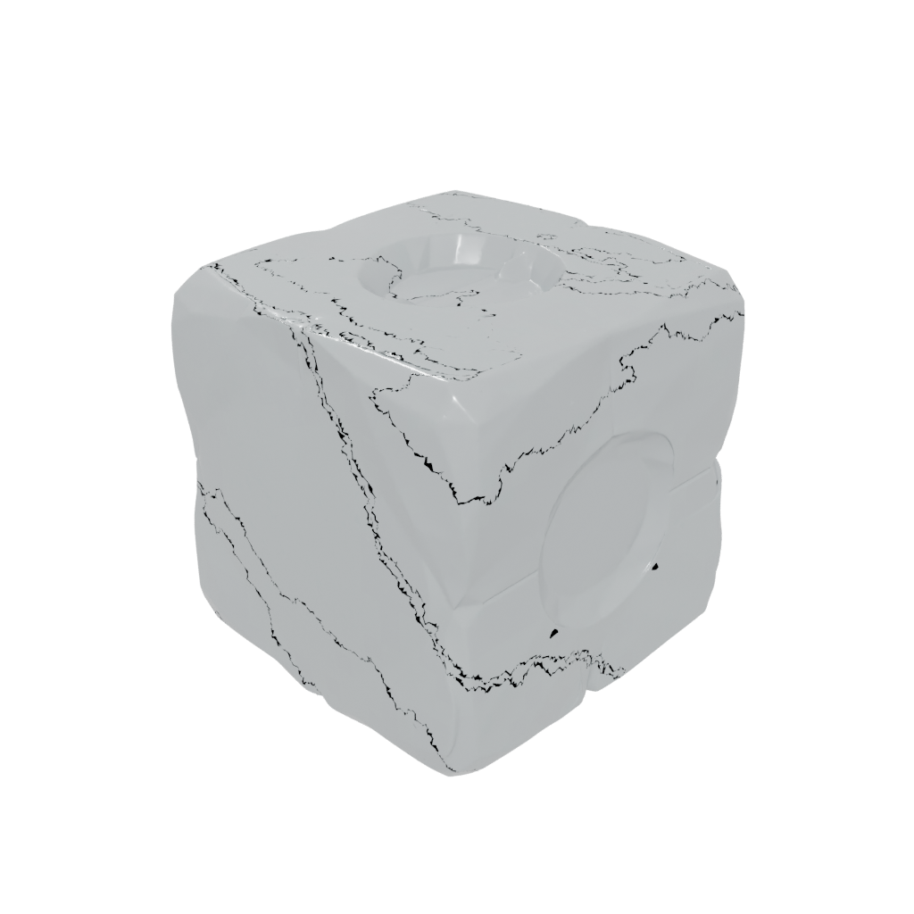 Low-Poly Pocket Squeeze Stress Cube