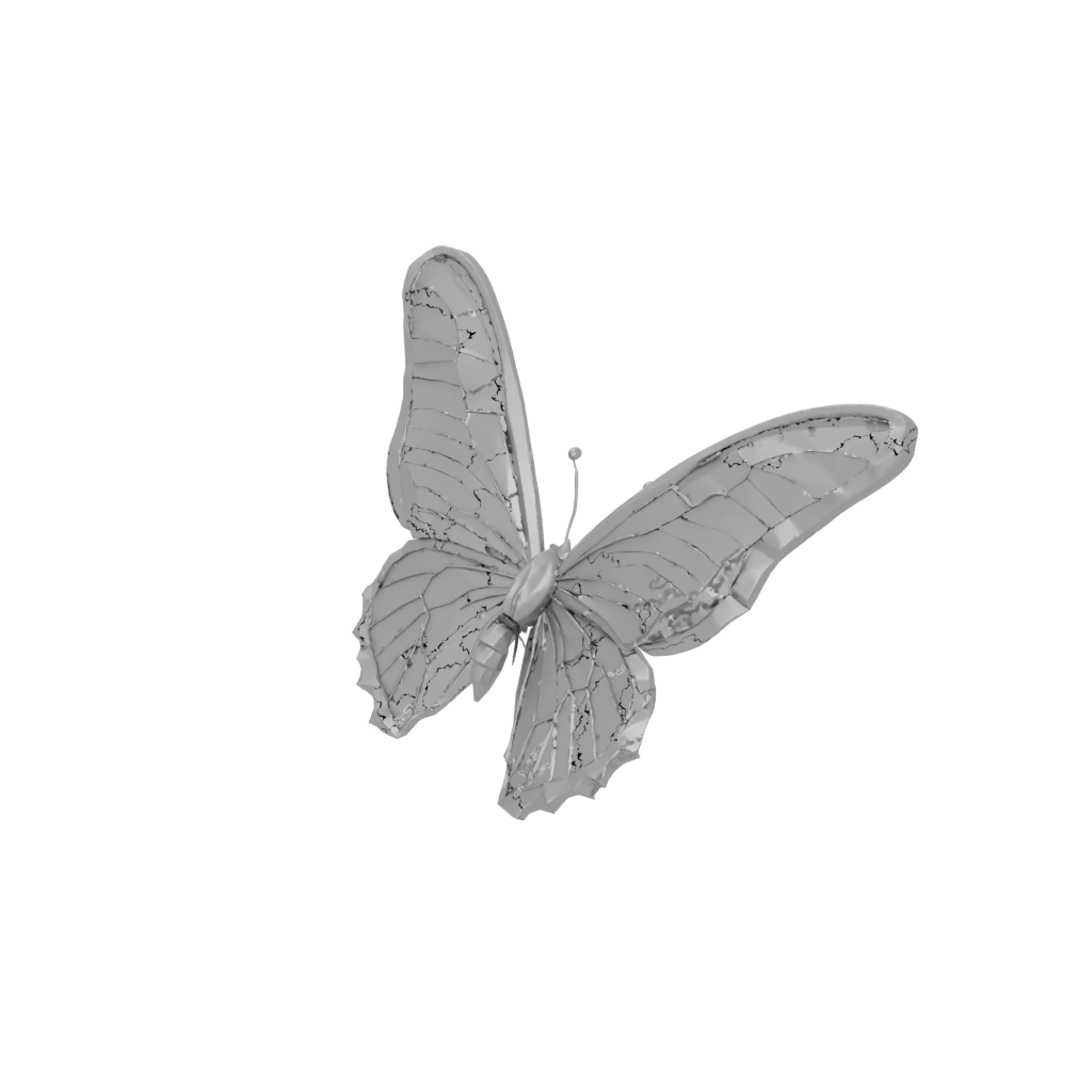 Low-Poly Big Articulated Butterfly