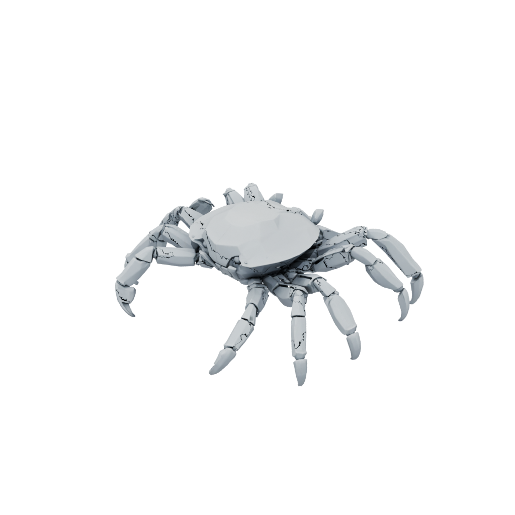 Low-Poly Big Articulated Crab
